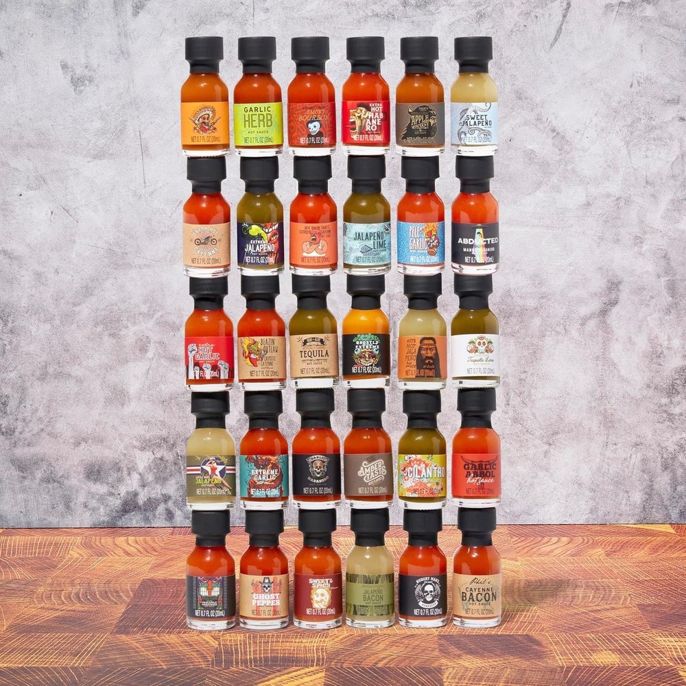 Mini Hot Sauce Collection Gift Pack, 30 Flavors