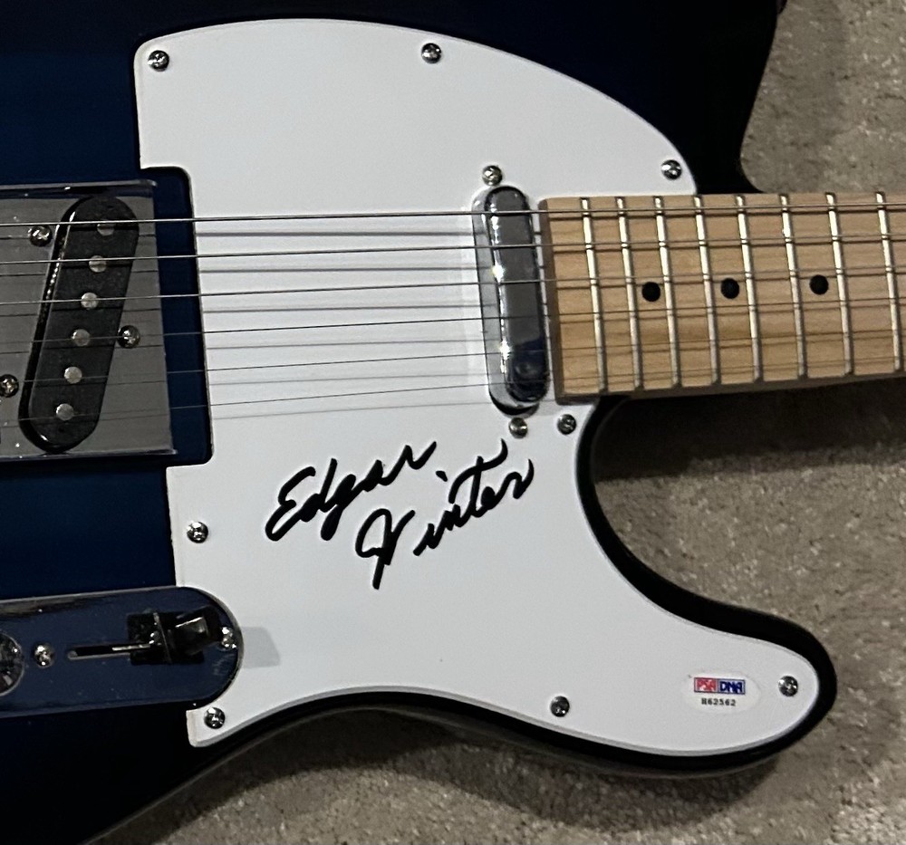 Edgar Winter Signed Guitar Autographed PSA COA