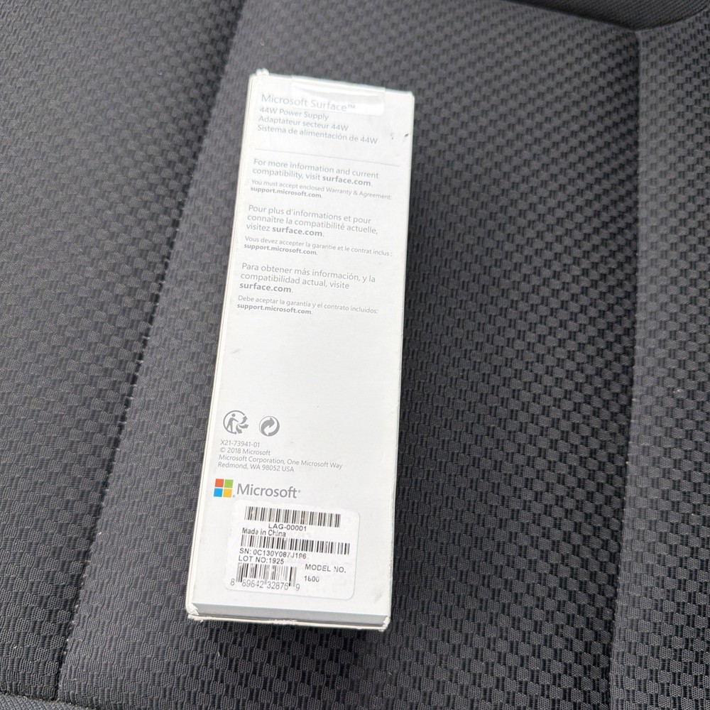 Microsoft Surface Pro 44W Power Supply New Open Box
