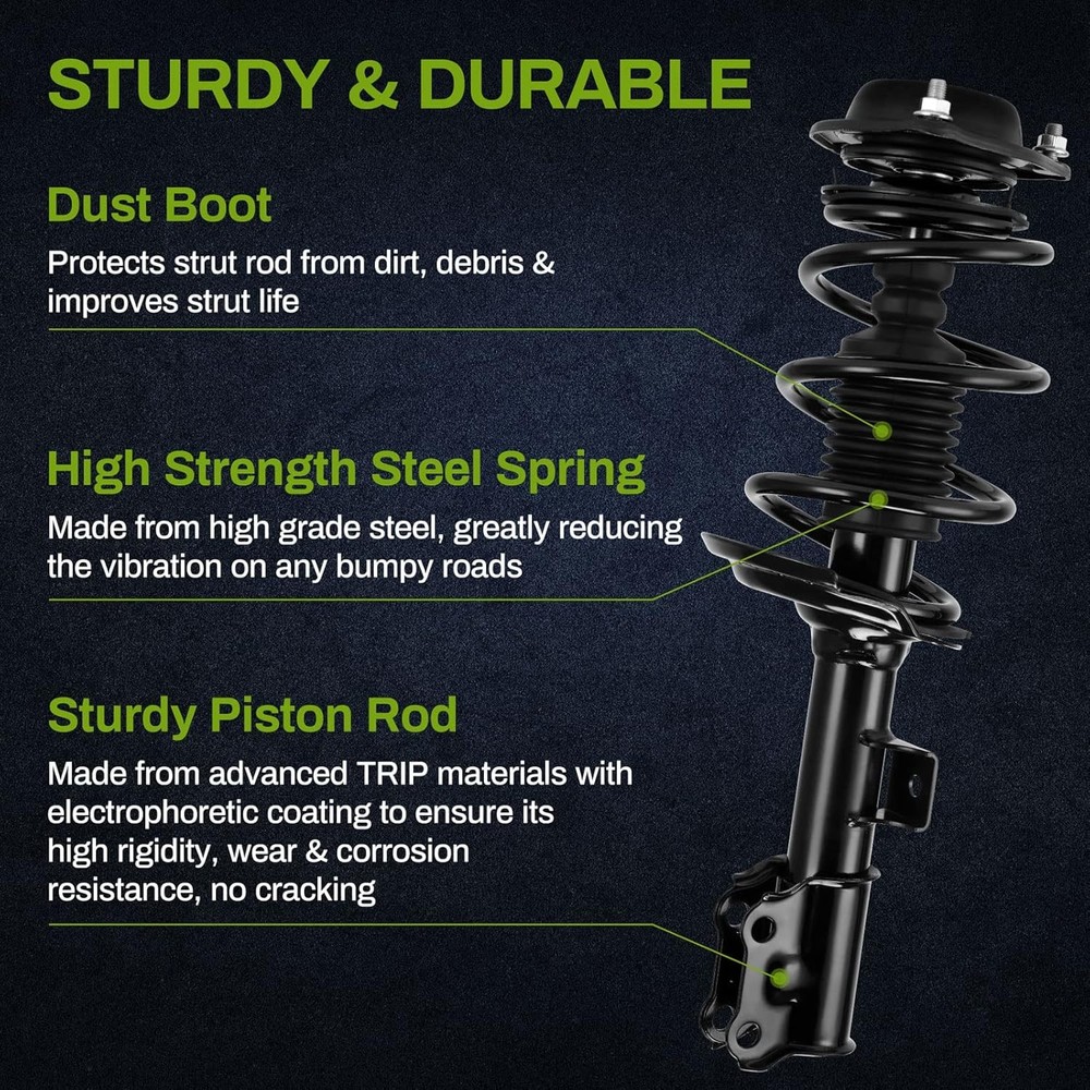 Front Pair Complete Quick Struts Compatible with 2011-2016 Hyundai Elantra