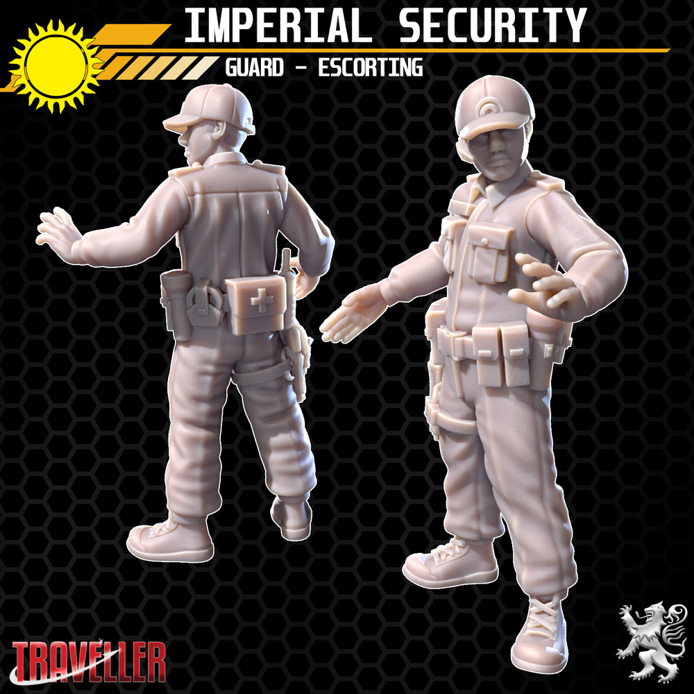 Imperial Security Guard - Escorting | 2nd Dynasty | Traveller Miniature | 28mm