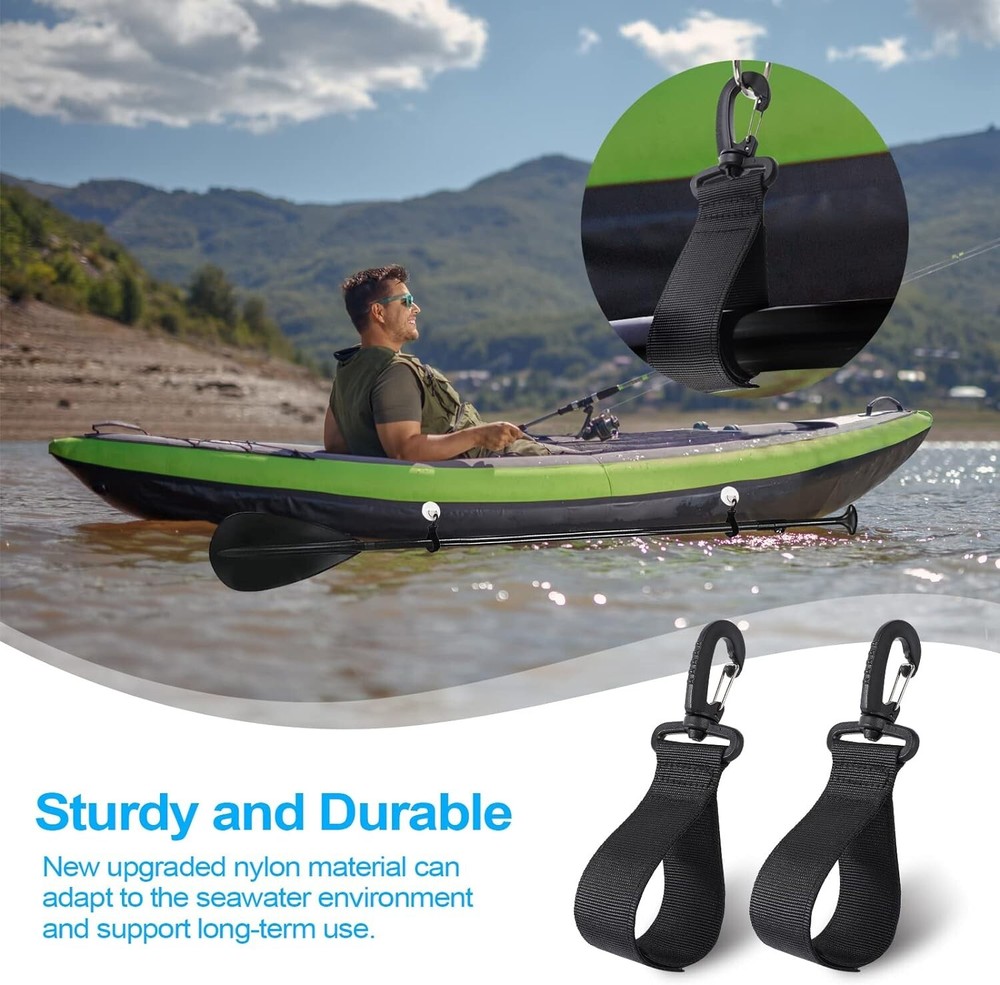 Soft Neoprene Adjustable Paddle Holders - 6 Clips for Ultimate Convenience