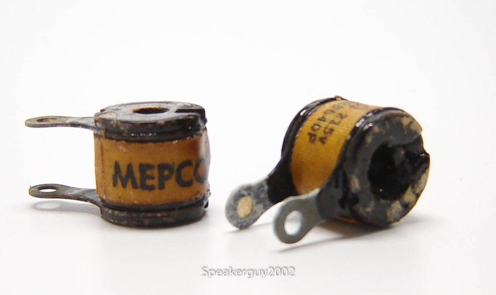 2 NOS MEPCO Non-Inductive Wire-Wound Resistors / 2.86K Ohm -- RM