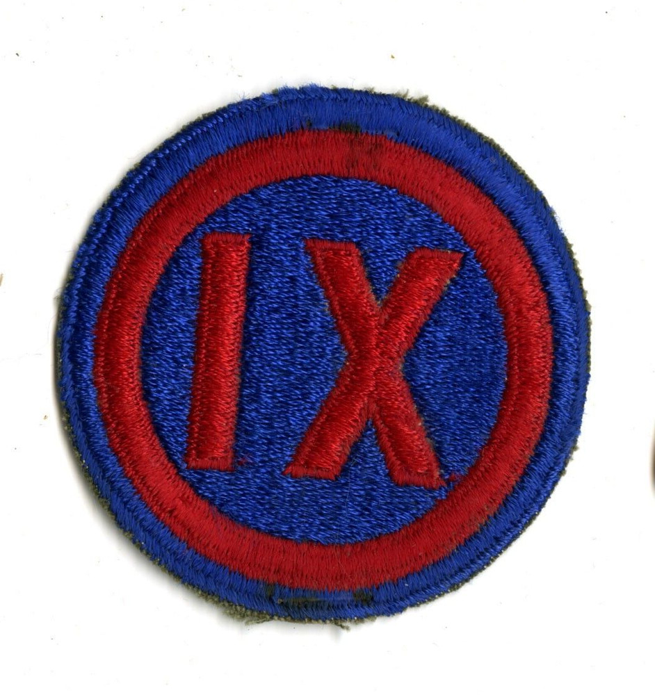 IX Corps White Back Patch WWII Vintage Pacific Theater