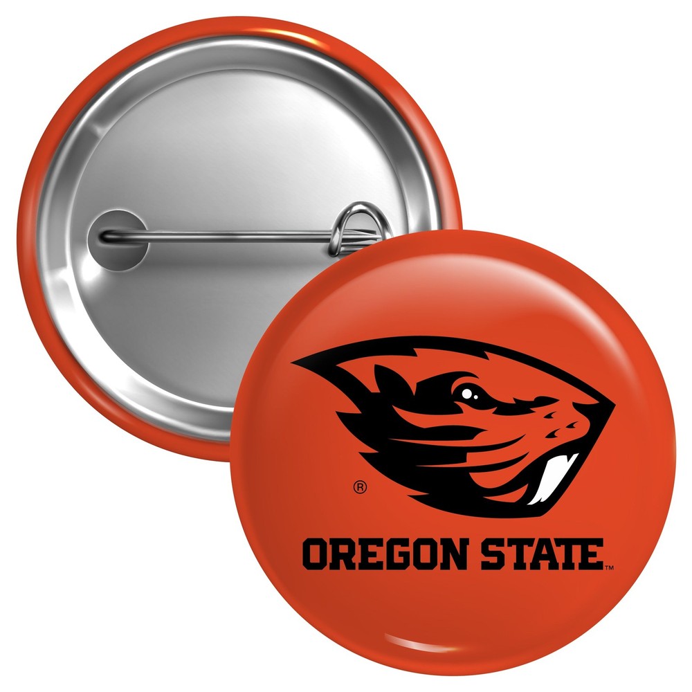 Oregon State Beavers Button Pin - 3 Size Options