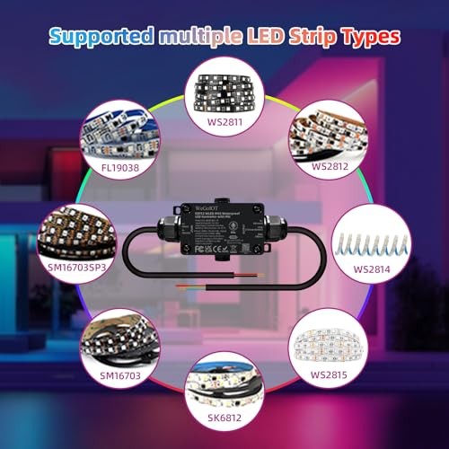 Waterproof ESP32 WLED Controller with Mic , Project for Pool Boat 1 Channel