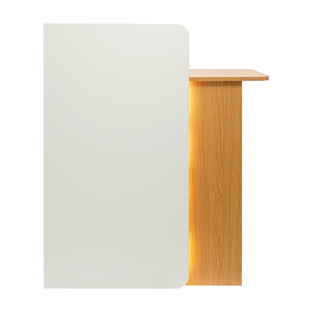 Modern Front Desk Reception Counter with LED Light for Salons, Retail Stores