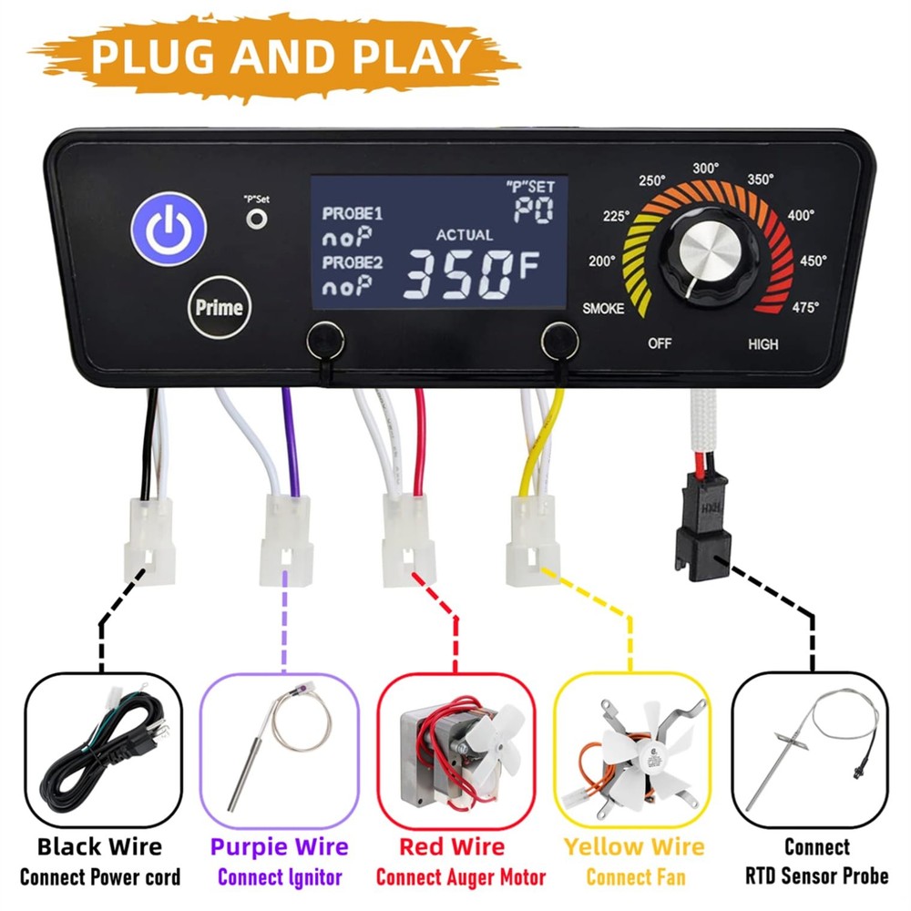 Upgraded Digital W/LCD Display Control Board Replacement Parts for Pit black