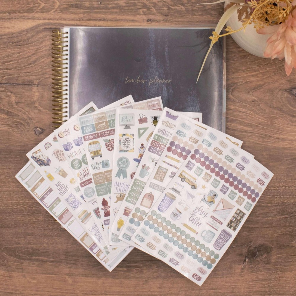 Planner Stickers | Teacher Pack | Cool Tones
