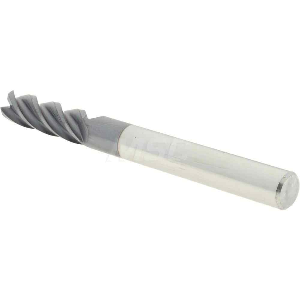 Accupro 1/4" Diam 4 Flute Single End Solid Carbide 0.015" Corner Radius End M...