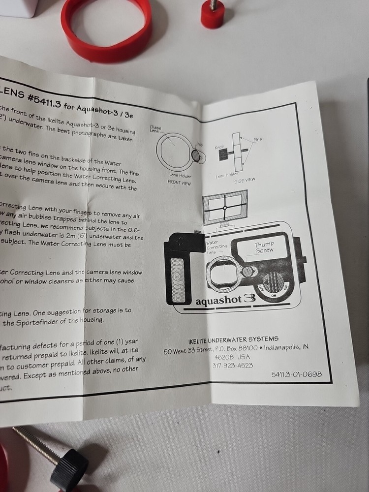 Ikelite Underwater Systems Water Correcting Lens Plus Extras