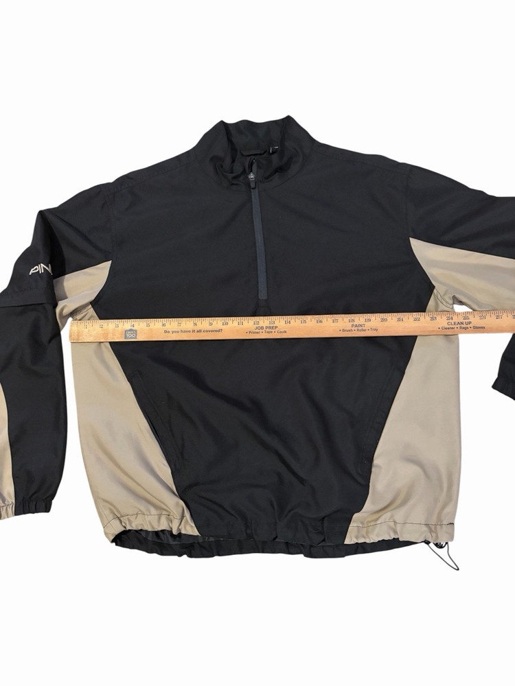 PING Half Zip Windbreaker Pullover Jacket Men’s Medium Convertible Sleeves