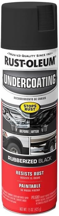 Rust-Oleum Stops Rust Undercoating Spray 15oz Black Rubberized 6 Pack - Free P&P