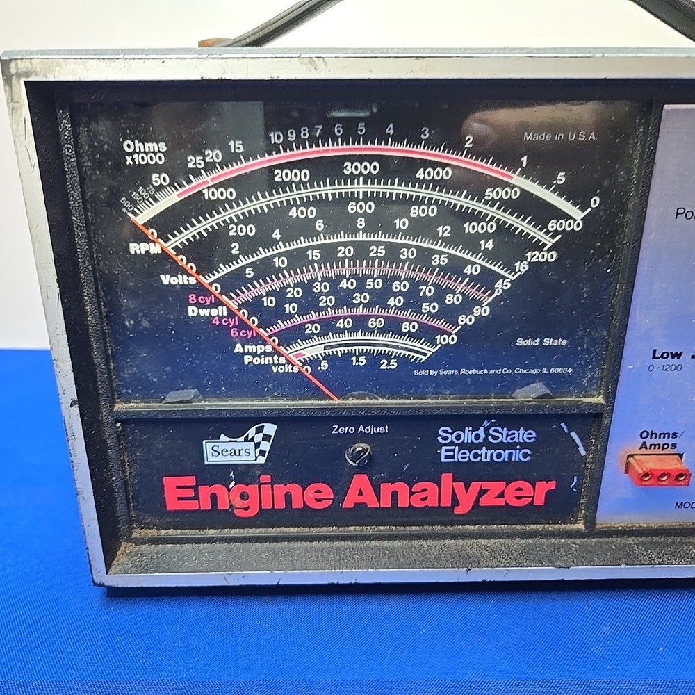 Sears Craftsman Model 161.214230 Solid State Electronic Engine Analyzer Vintage