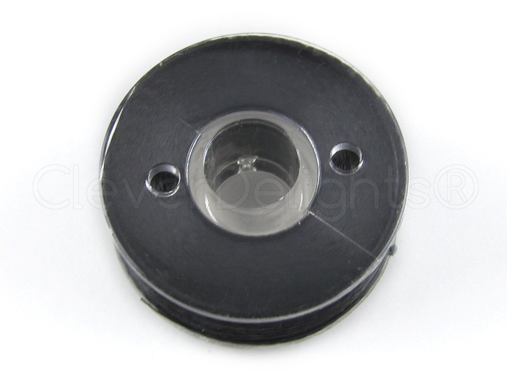 Black Size L Prewound Bobbins - 144 Pack - 75D/2 60WT Polyester Thread - 3/8"