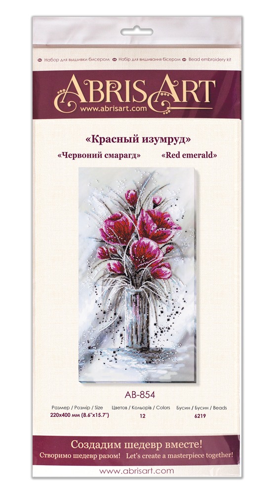Abris Art Bead Embroidery Kit - Red emerald