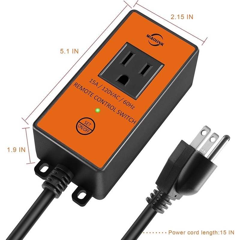 Remote Control Outlet Switch W/ Delay Shutdown Dust Collectors & Tools New