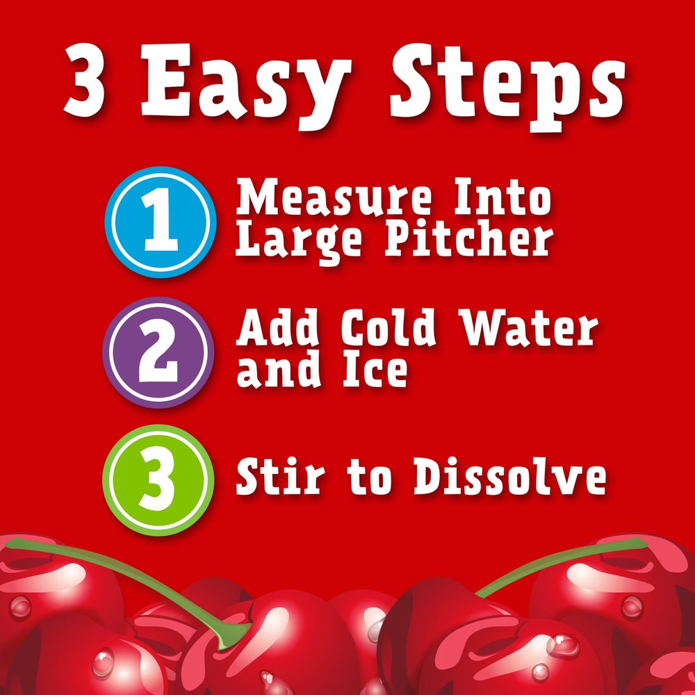63 oz Cherry Kool Aid Powder Drink Mix Can