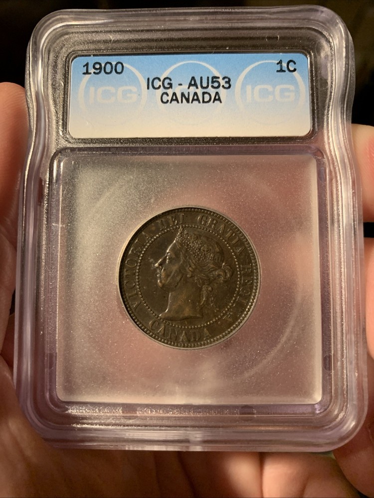 1900 CANADA LARGE CENT ~ ICG AU53 ~