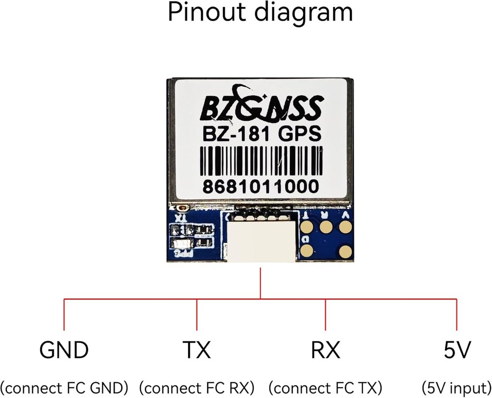 BZGNSS BZ-181 FPV GPS Module - Dual Protocol M10 Drone for RC Drone...