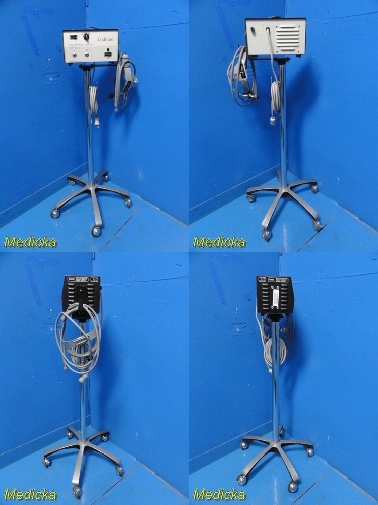 Codman Microsystem Twin Beam Light Source W/ Headlight & F/O Light Guide ~ 29685