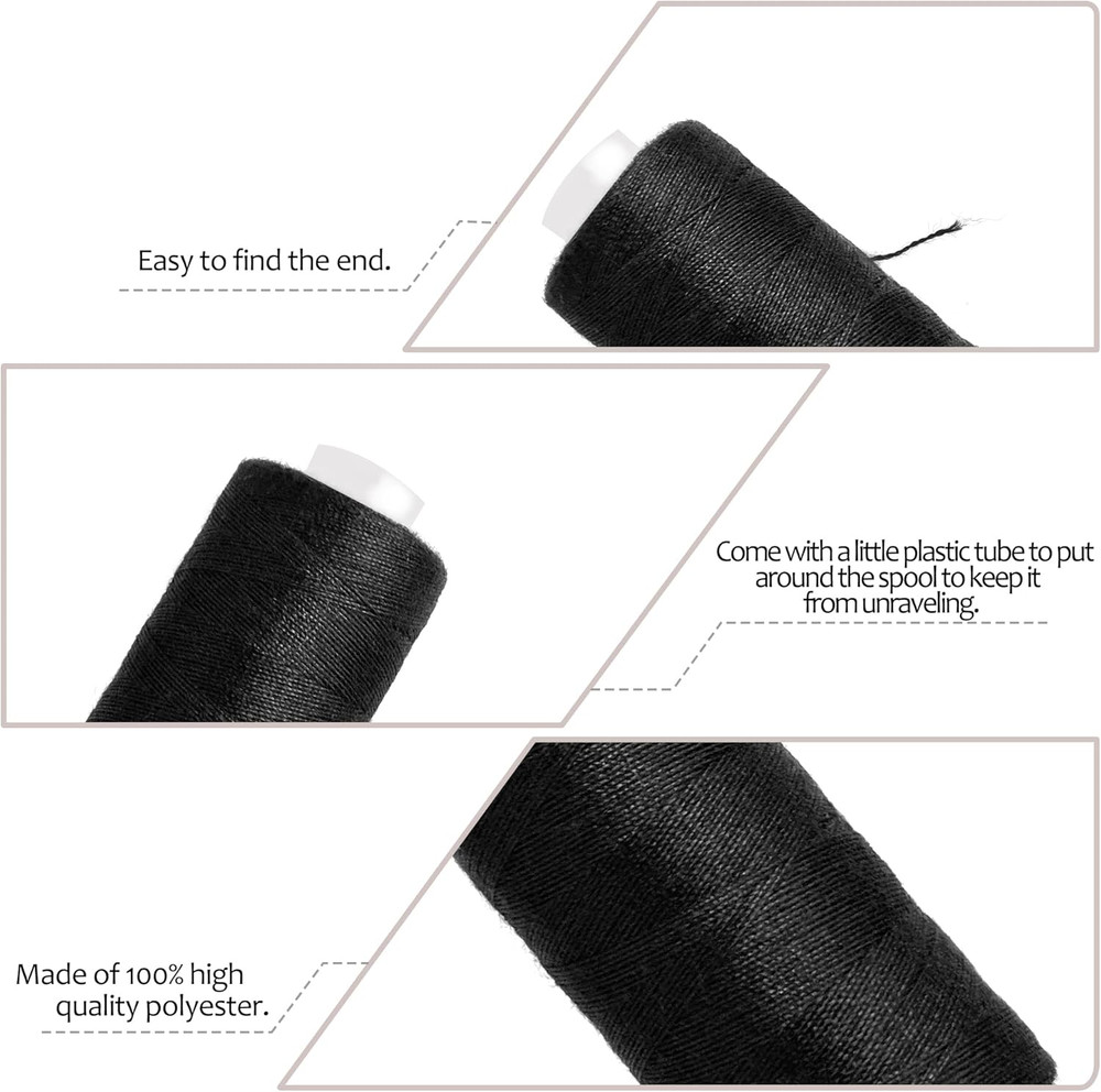 6 Colors Sewing Thread Kit Strong Polyester Quilting Thread 393 Yards per Spools