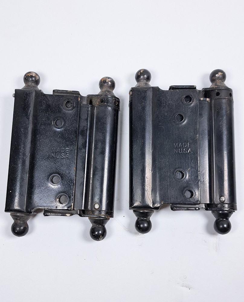2 Vintage BOMMER Double Spring Hinges
