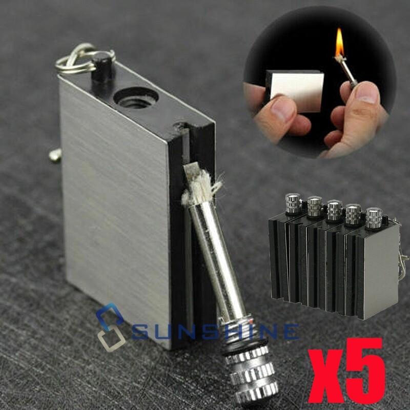 Lighter Flint Magnesium Emergency Fire Starter Camp Survival Refill Waterproof