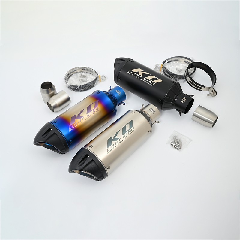 38-51mm Motorcycle Universal Exhaust Tips Muffler Tail Pipe Replace Rear Escape