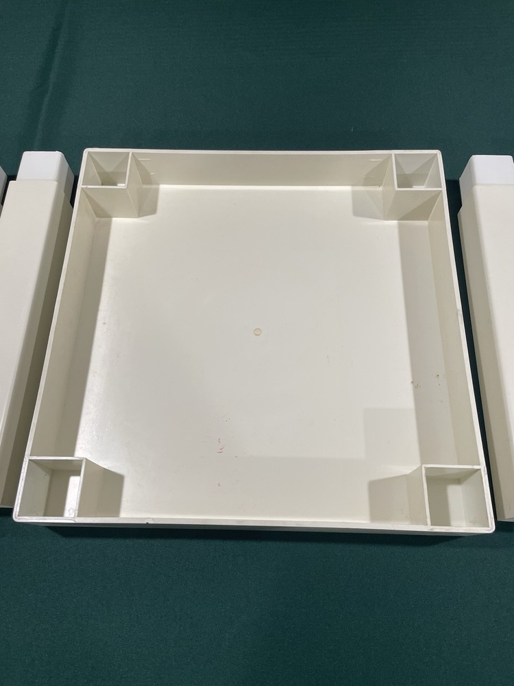 Vintage Parsons Plastic Chess/Checker Square Table With Pieces USA