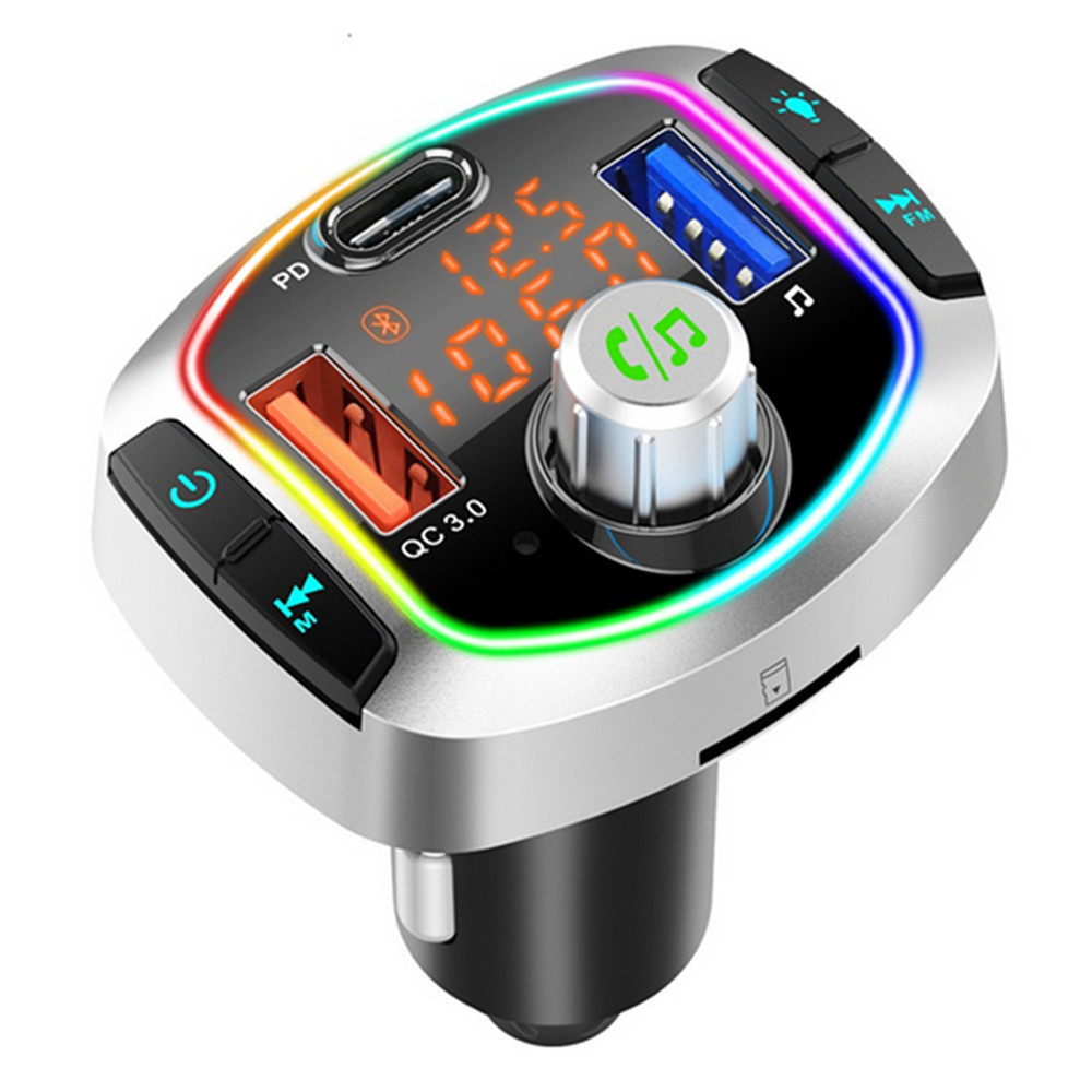 Bluetooth Car Kit MP3 TF/U Disk Player FM Transmitter Adapter Dual USB Charger
