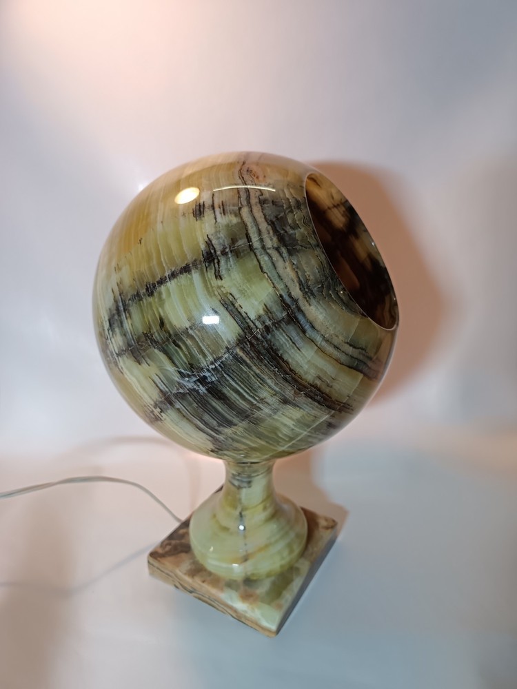 vintage 60s stone table lamp