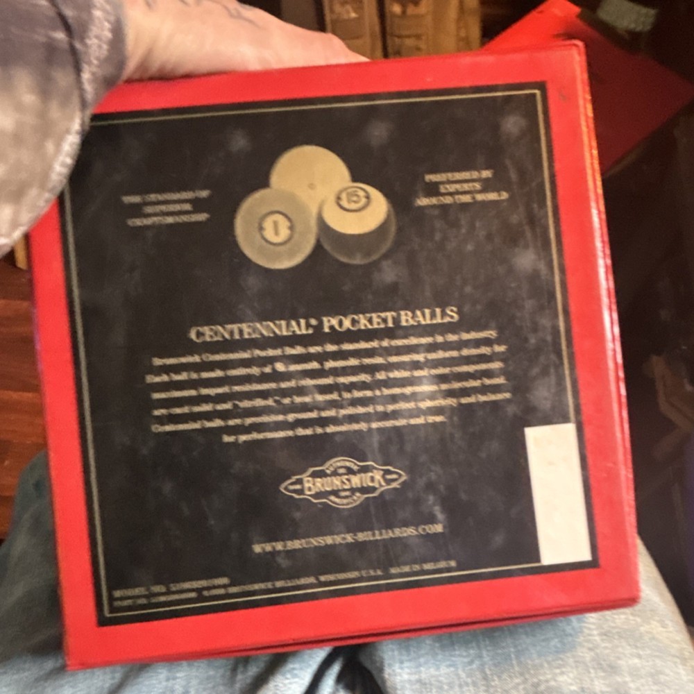 Brunswick Centennial Precision Balanced Complete Billiard Ball Set