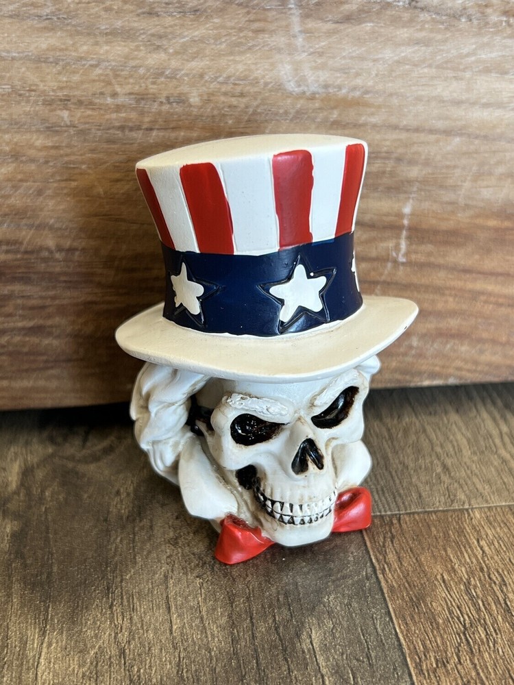 Uncle Sam Skeleton Small Statue 3"x 2"