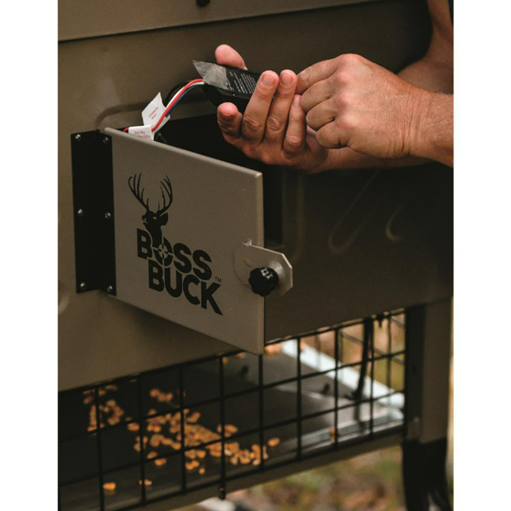600 lb Stand Fill Sled Feeder Integrated Solar Panel Reverse Polarity Protection