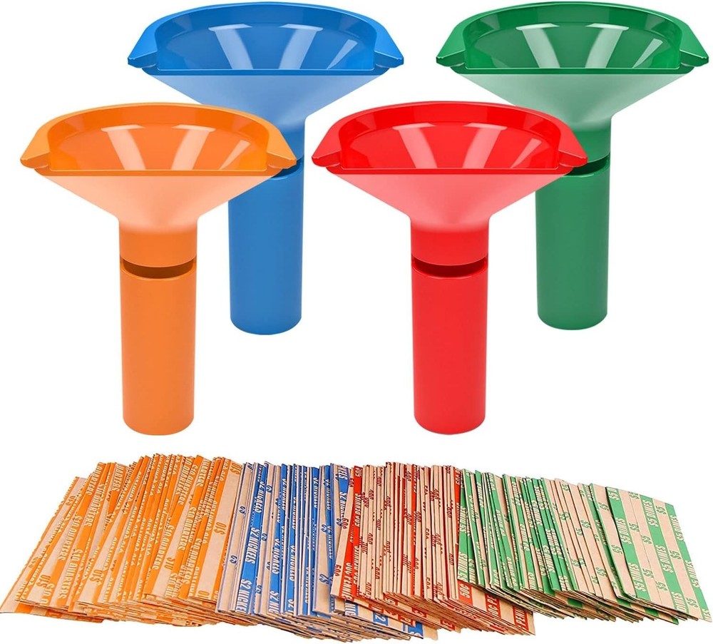 Durable Coin Storage Tubes & Wrapper Set – Easy Transfer, 104 Count Included
