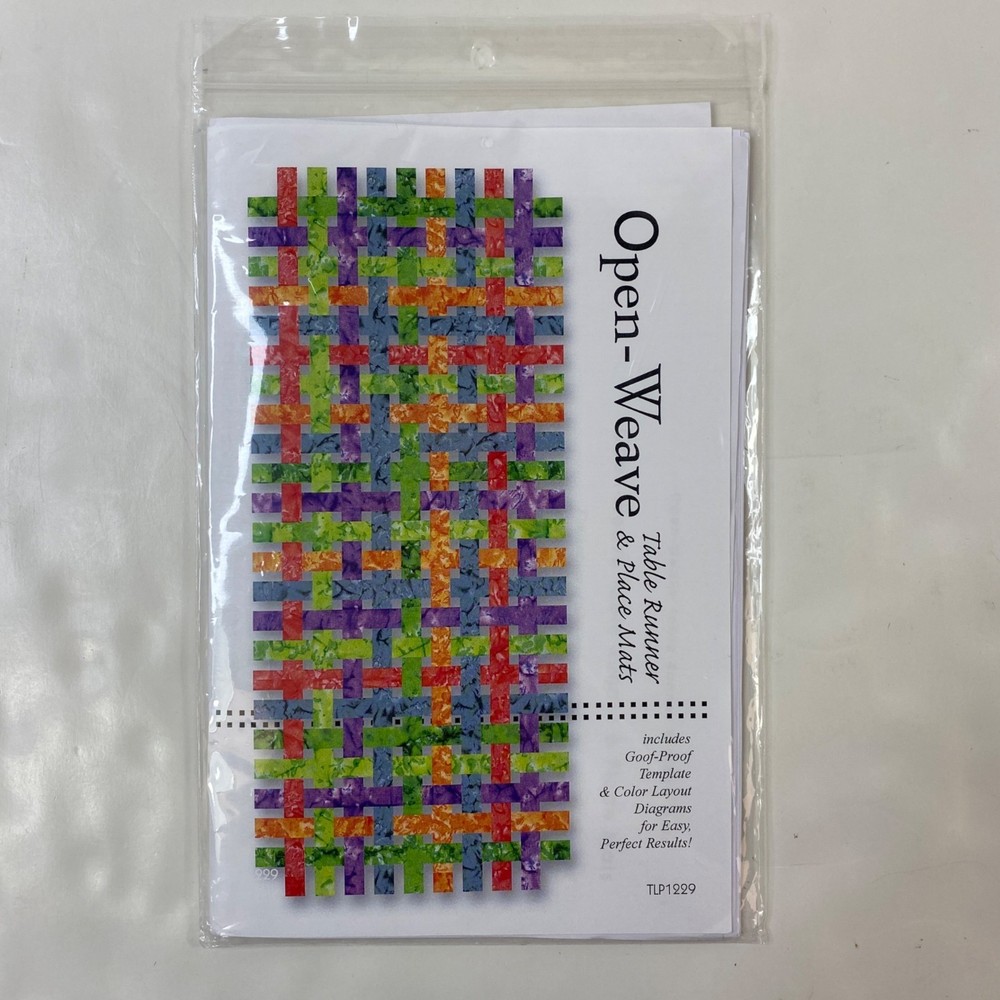 Open-Weave Table Runner Placemats Pattern Instructions Template Layout Diagrams