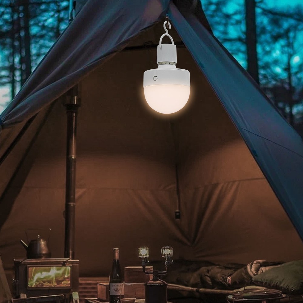 3-Color Rechargeable Light Bulb E26 Rechargeable Light Bulbs w/Remote Control