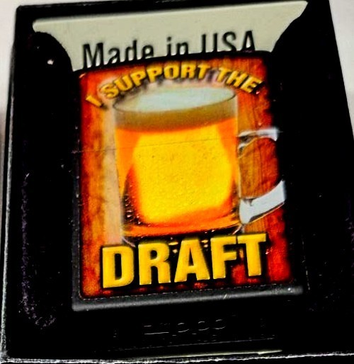Sharp Support The Draft  Beer Zippo Lighter