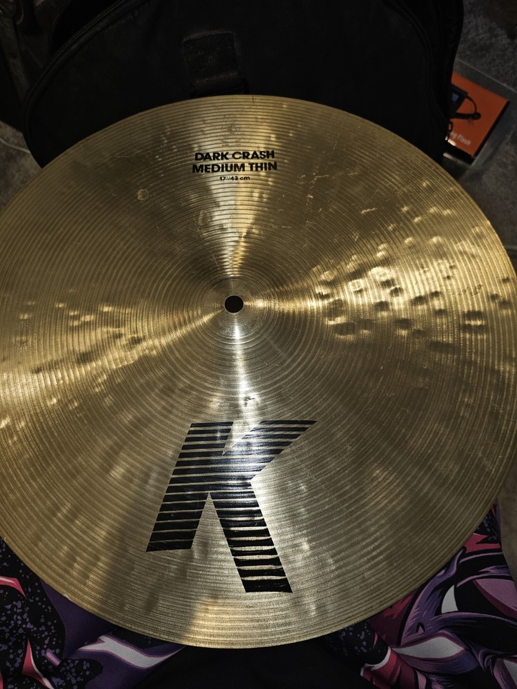 ZILDJIAN K DARK MEDIUM THIN CRASH CYMBAL 16" *NICE*