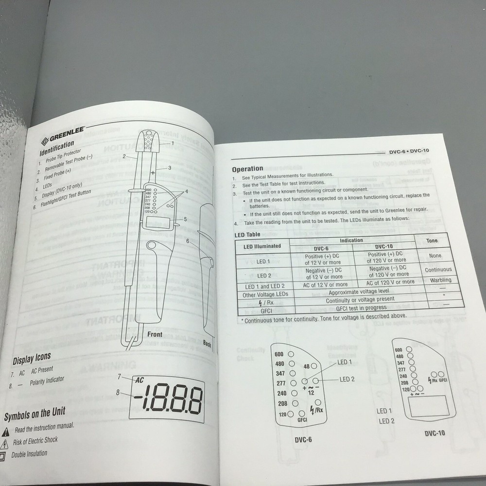 Vintage Greenlee Voltage And Continuity Users Manual