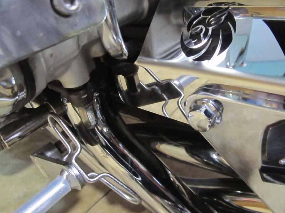 Valkyrie 1500 F6C Stainless chrome cover driver peg, left