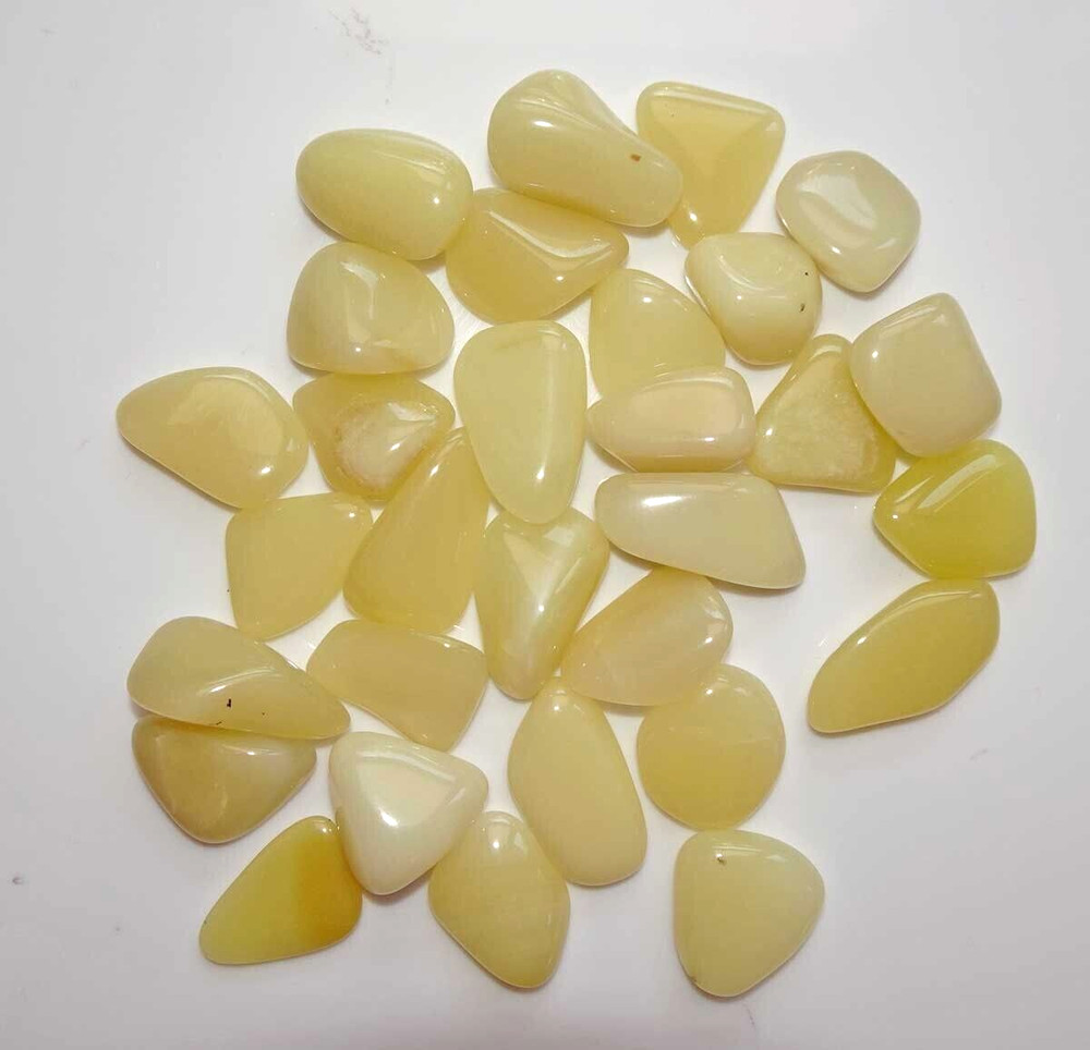 Yellow Opal -3 Ounces Tumbled Stones  rt431d