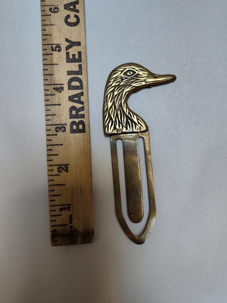 Bookmark, Duck head, Brass