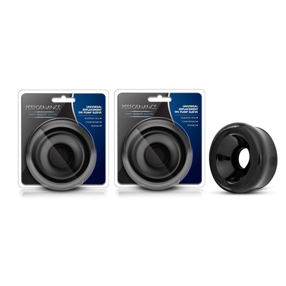 2PK Black Performance Universal Replacement Penis Pump Sleeve Donut Accessory