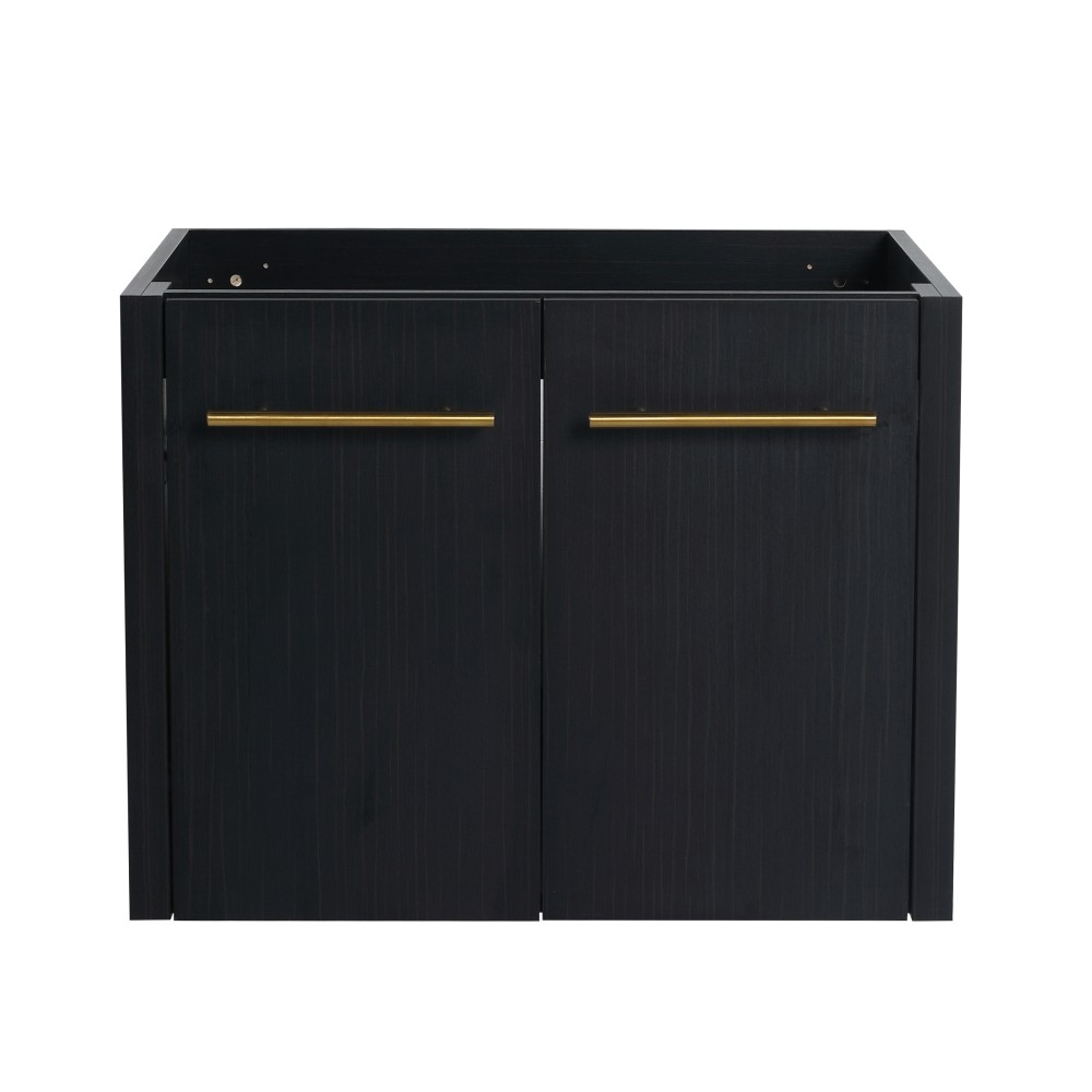 Wall-mounted bathroom cabinet without sink Features double doors with handles