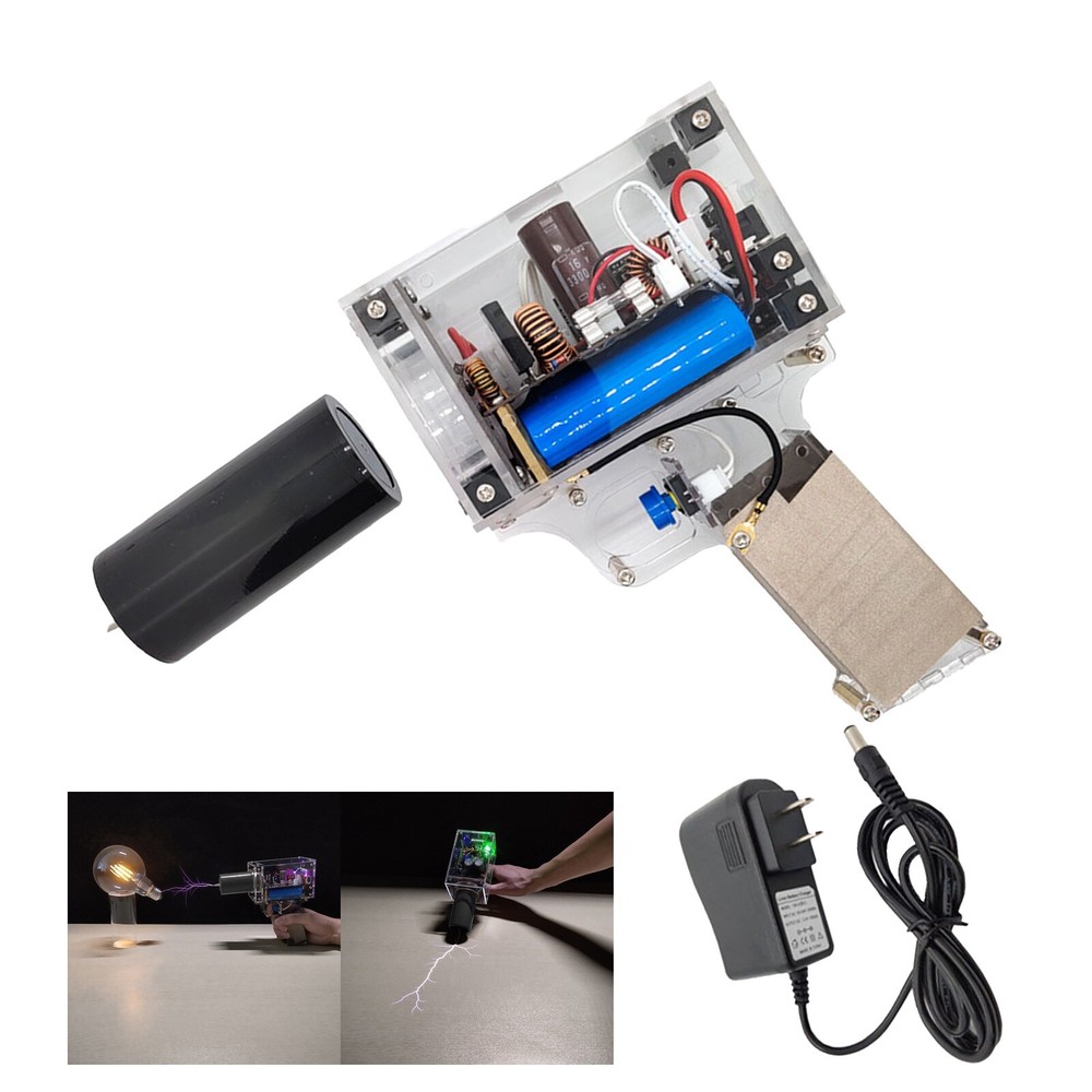 Electromagnetic Pulse Generator Trigger Handheld Tesla Coil Artificial Lightning