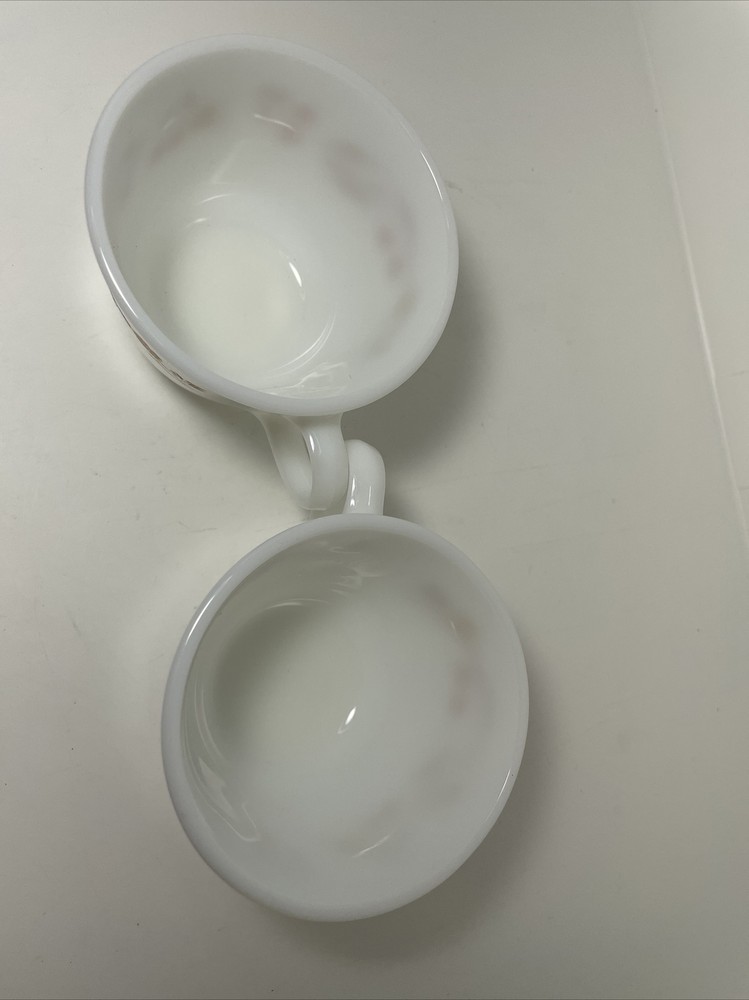 (2) Pyrex Harvest Home Coffee Cups 6 Oz.