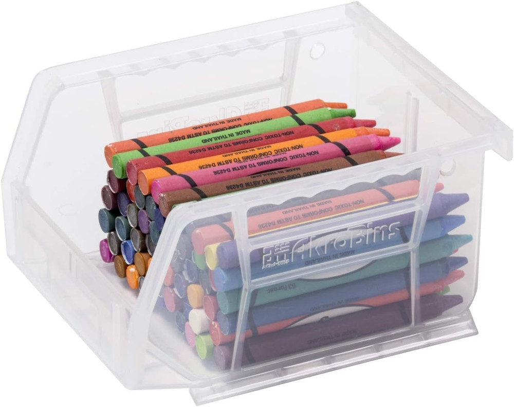 30210 Akrobins Plastic Storage Bins, Space-Saving Stackable Bins for Garage, Pan