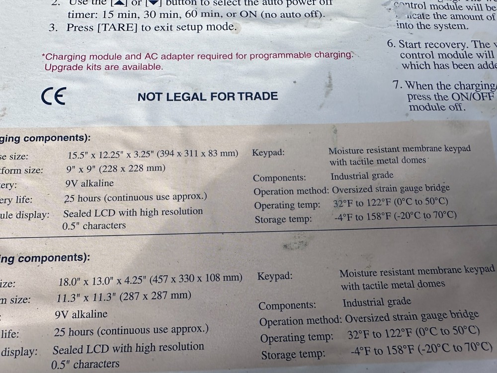 Yellow Jacket Electronic Charging Scale #68802 w/Case